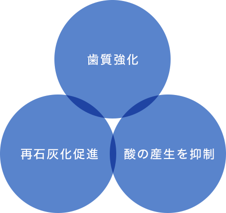 歯質強化 再石灰化促進 酸の産生を抑制