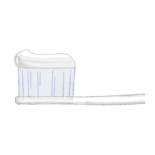 じっくり磨けて歯をコートします。
